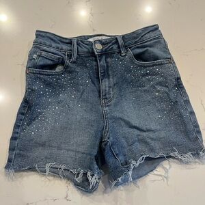 SOLD Judy Blue Denim Women's Shorts with Rhinestone Accents
